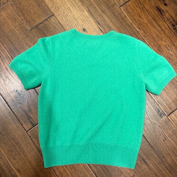 Naadam Cashmere Short Sleeve Cropped Pullover - Picture 4 of 5